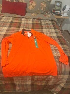 Cowboys Orange Lightweight Oklahoma State University Quarter-Zip Shirt Jacket